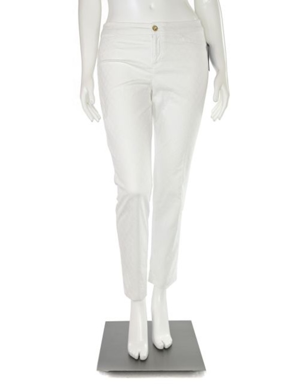 Lilly Pulitzer Kelly Jacquard Skinny Ankle Pants in Resort White size 116